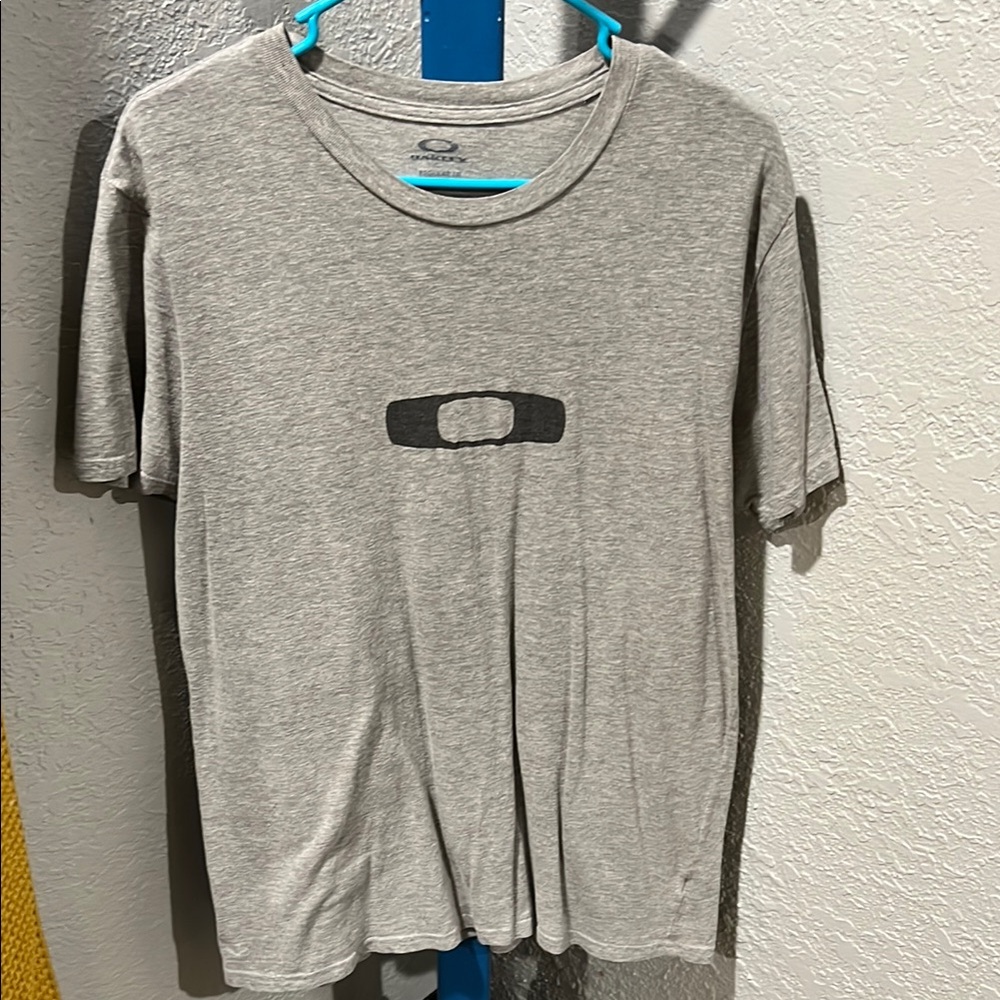 Oakley Gray Short Sleeve Tee with Minimalist Graphic